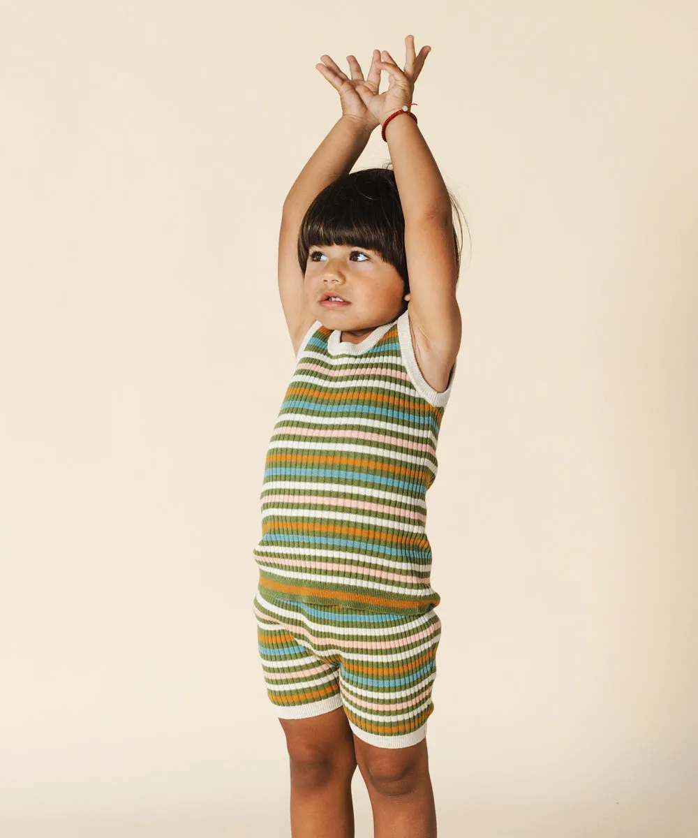 Aeron Shorts Olive Stripe - Child