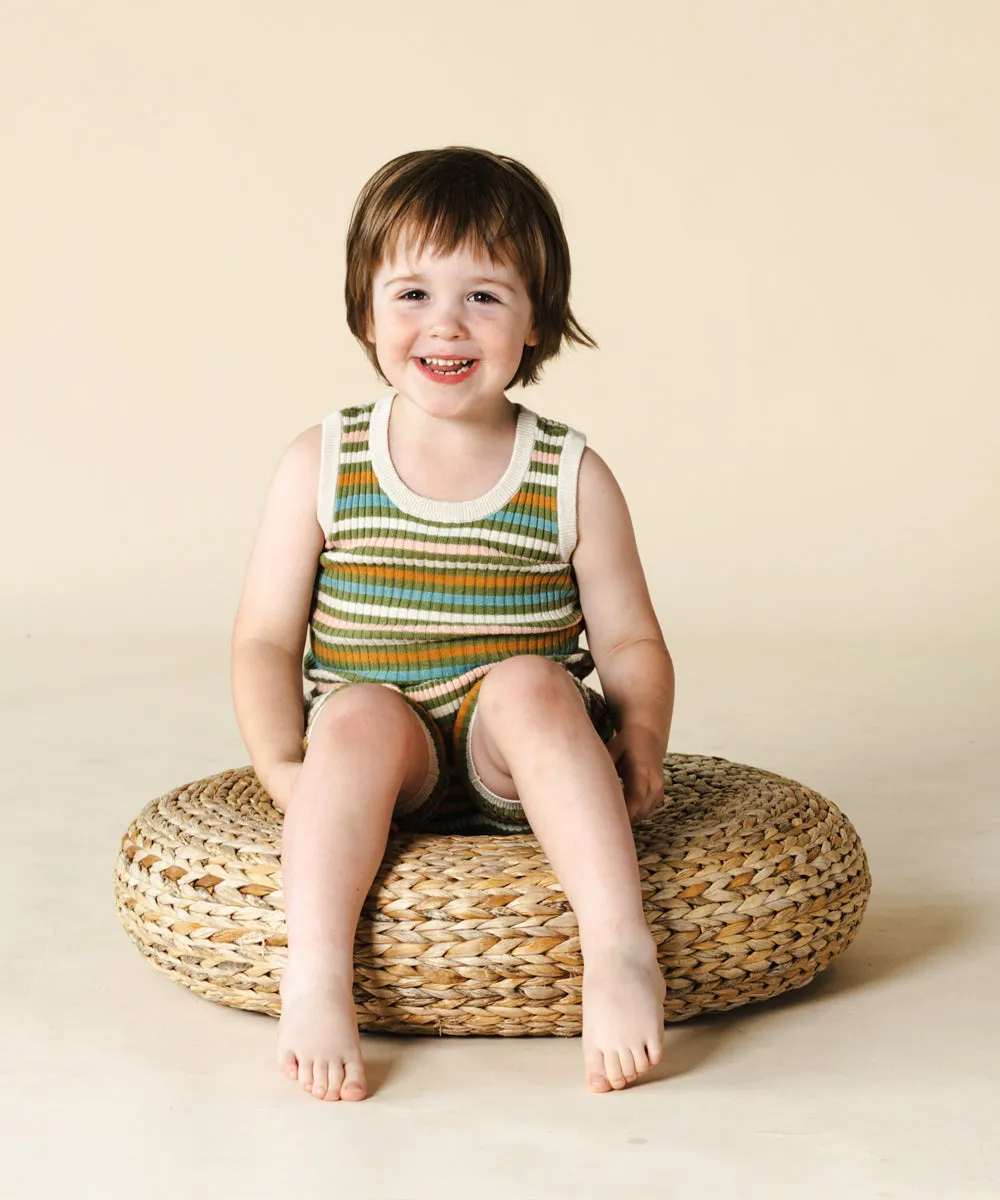 Aeron Shorts Olive Stripe - Child