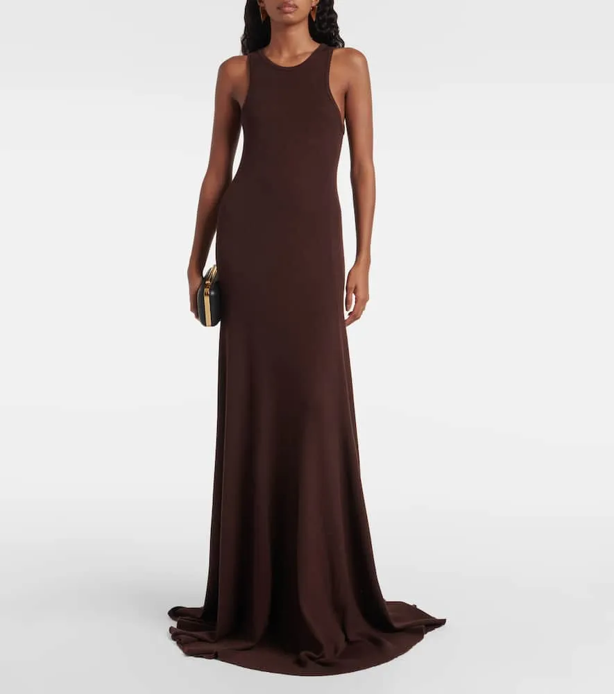 Alexander McQueen Knitted wool maxi dress
