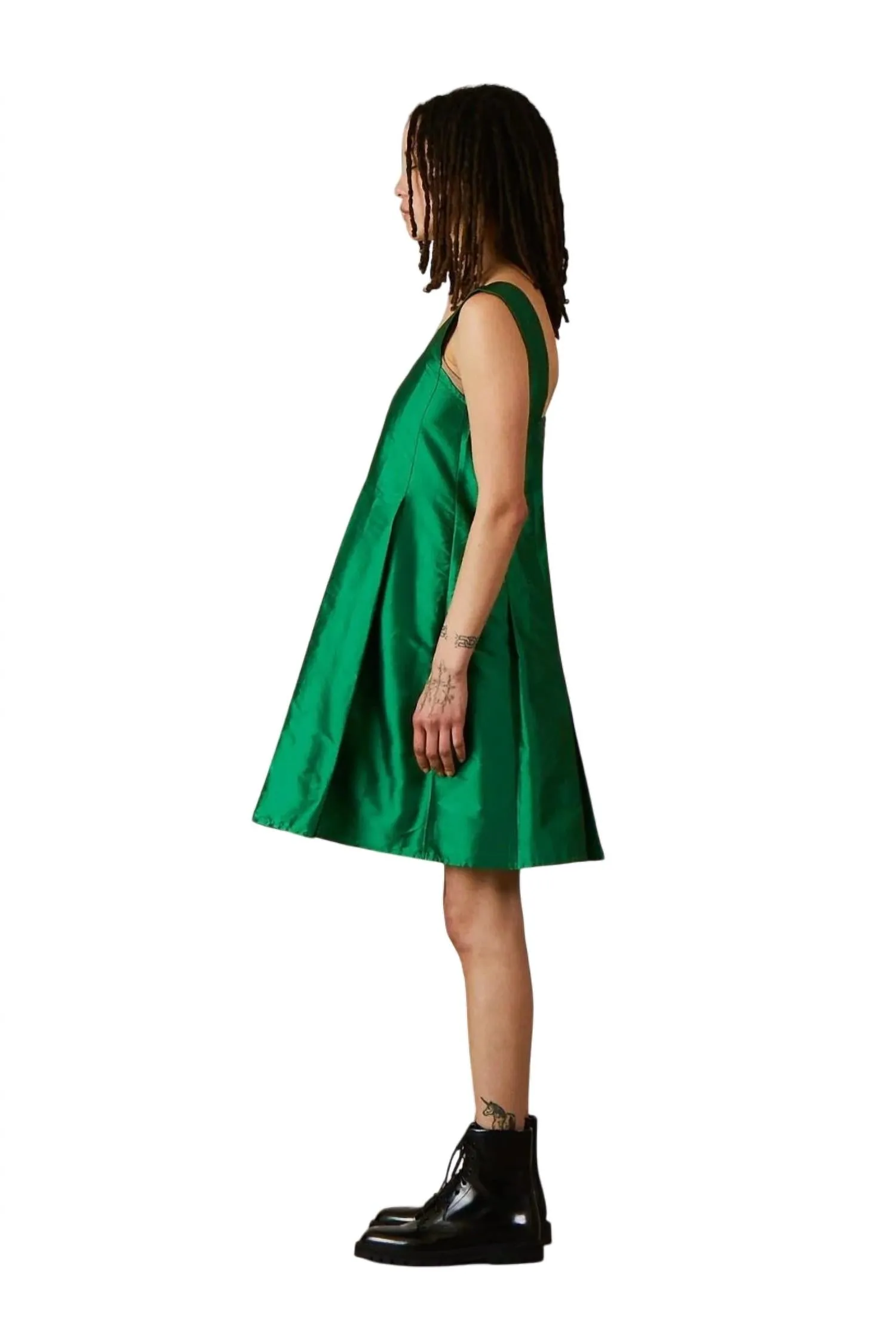 Ali Golden - Pleated Mini Dress