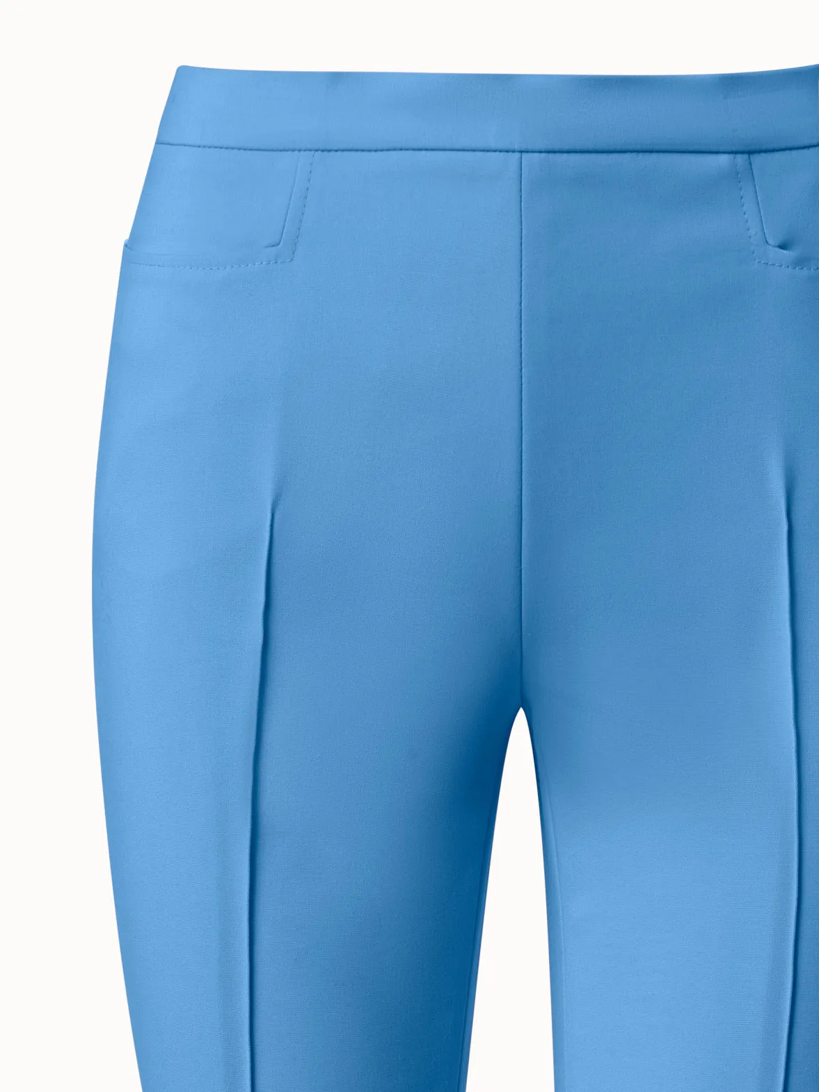 Cropped Straight Cotton Techno Stretch Pants