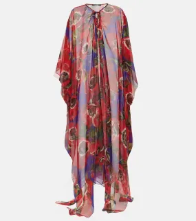 Dolce&Gabbana Anemone silk chiffon kaftan