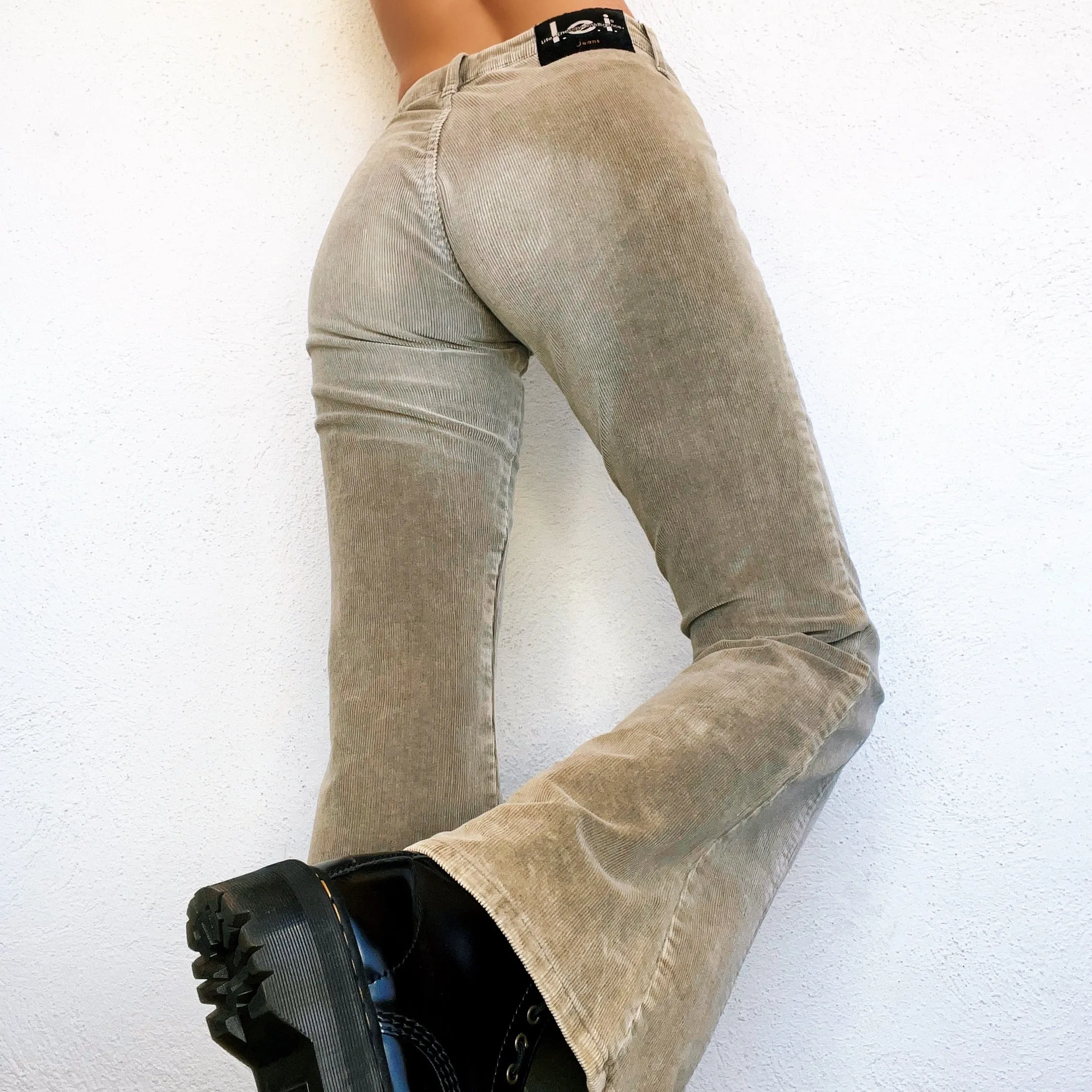 Early 2000s Corduroy Lace Up Flares