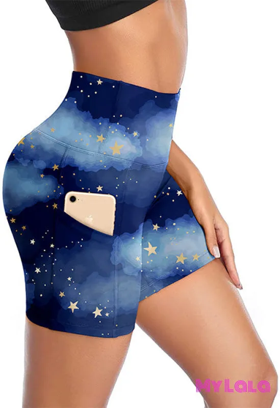 Extra Curvy Pocketed Gym Shorts 20-26 (Dreaming)