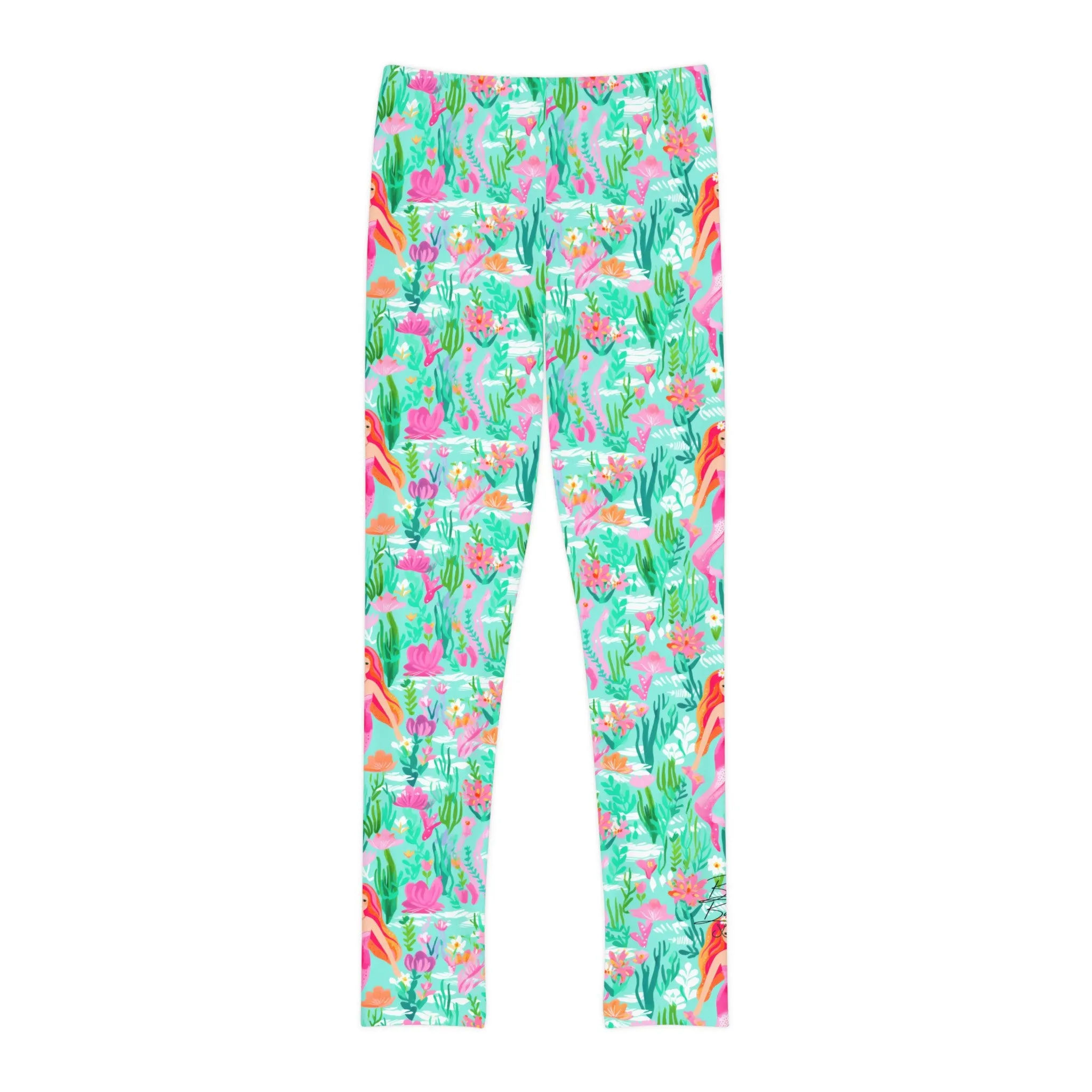Mermaid Lagoon Leggings-Youth Full-Length Leggings