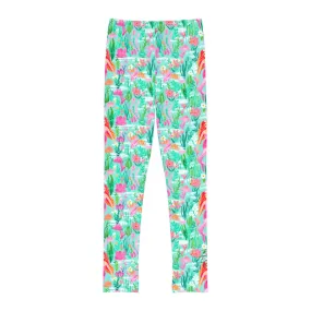 Mermaid Lagoon Leggings-Youth Full-Length Leggings