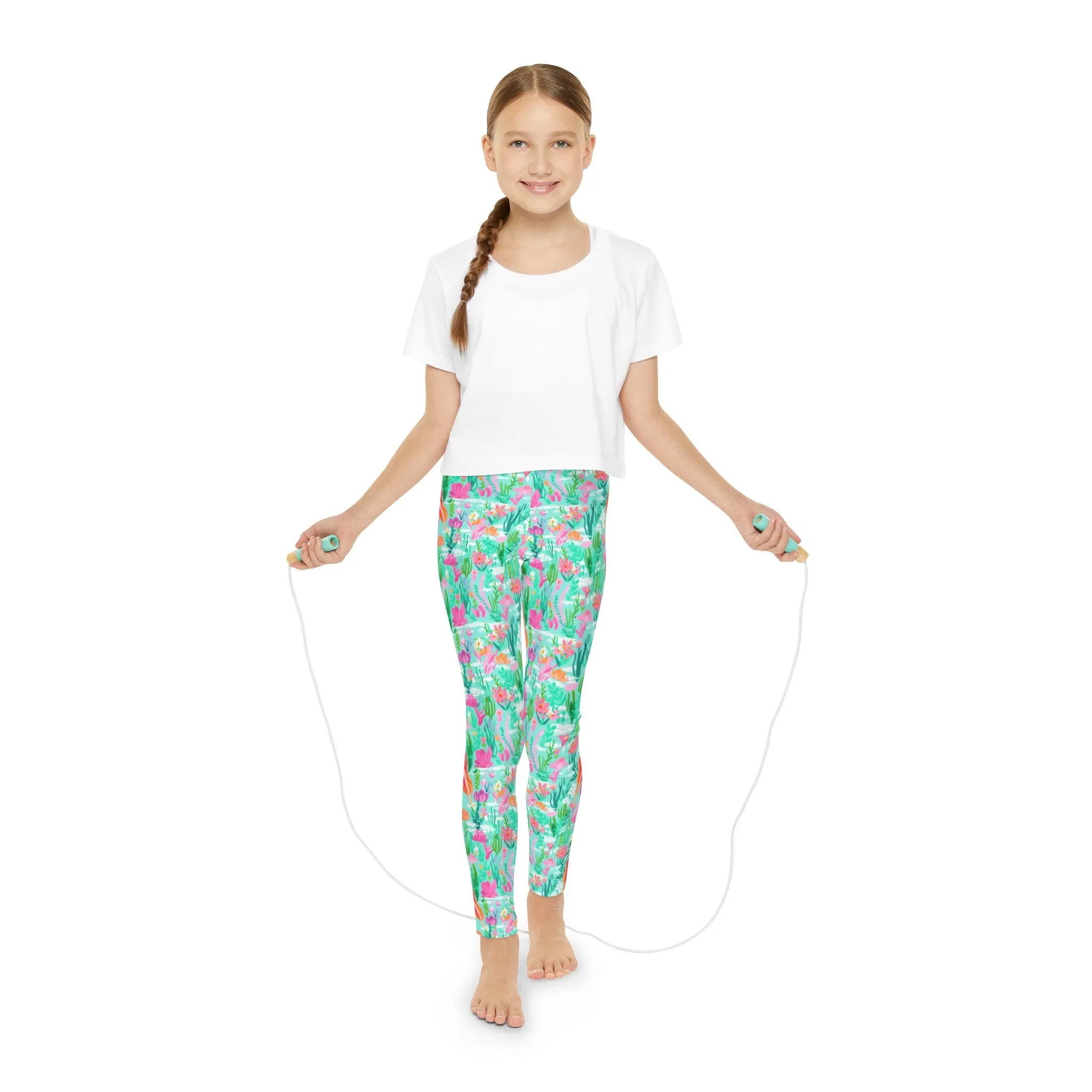 Mermaid Lagoon Leggings-Youth Full-Length Leggings