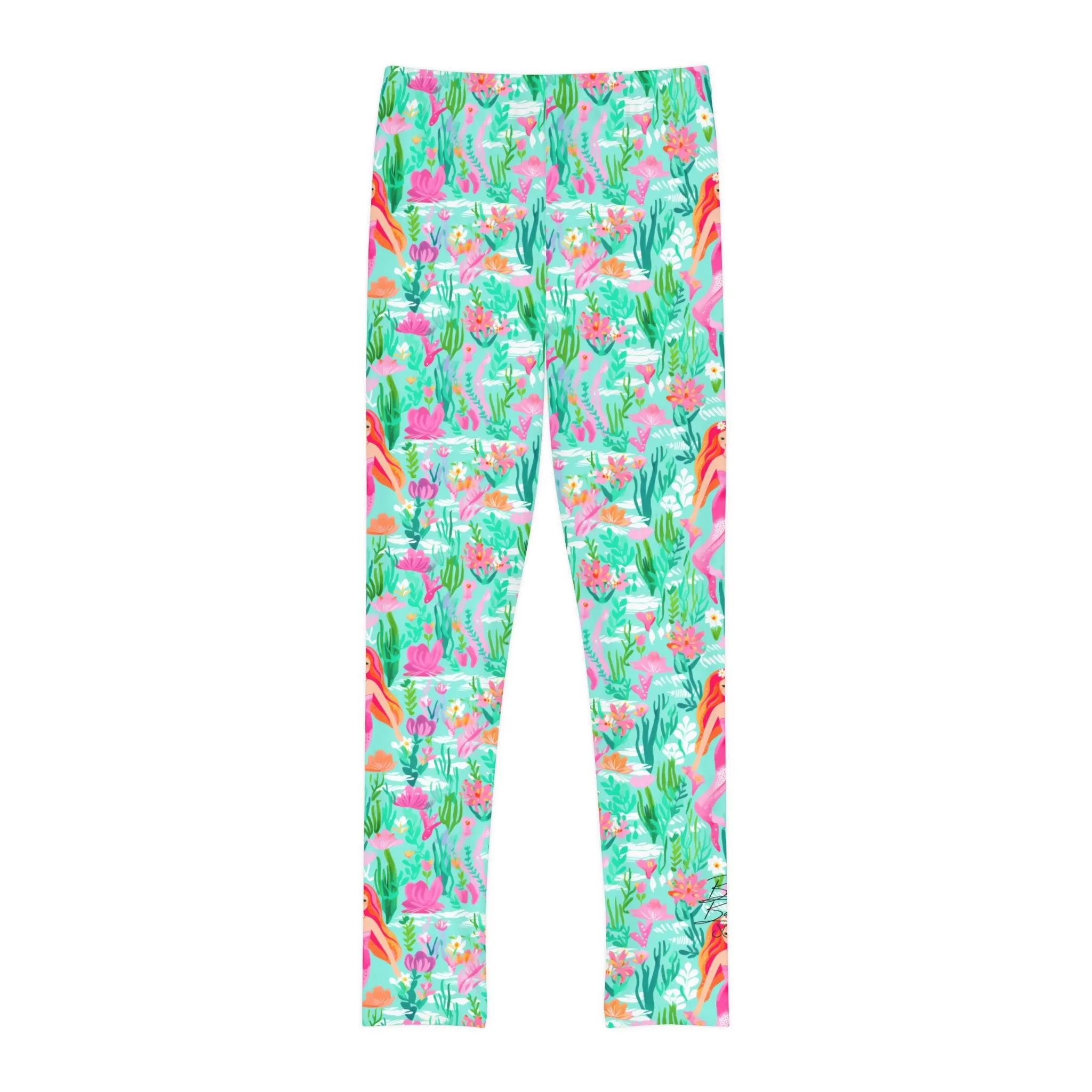 Mermaid Lagoon Leggings-Youth Full-Length Leggings