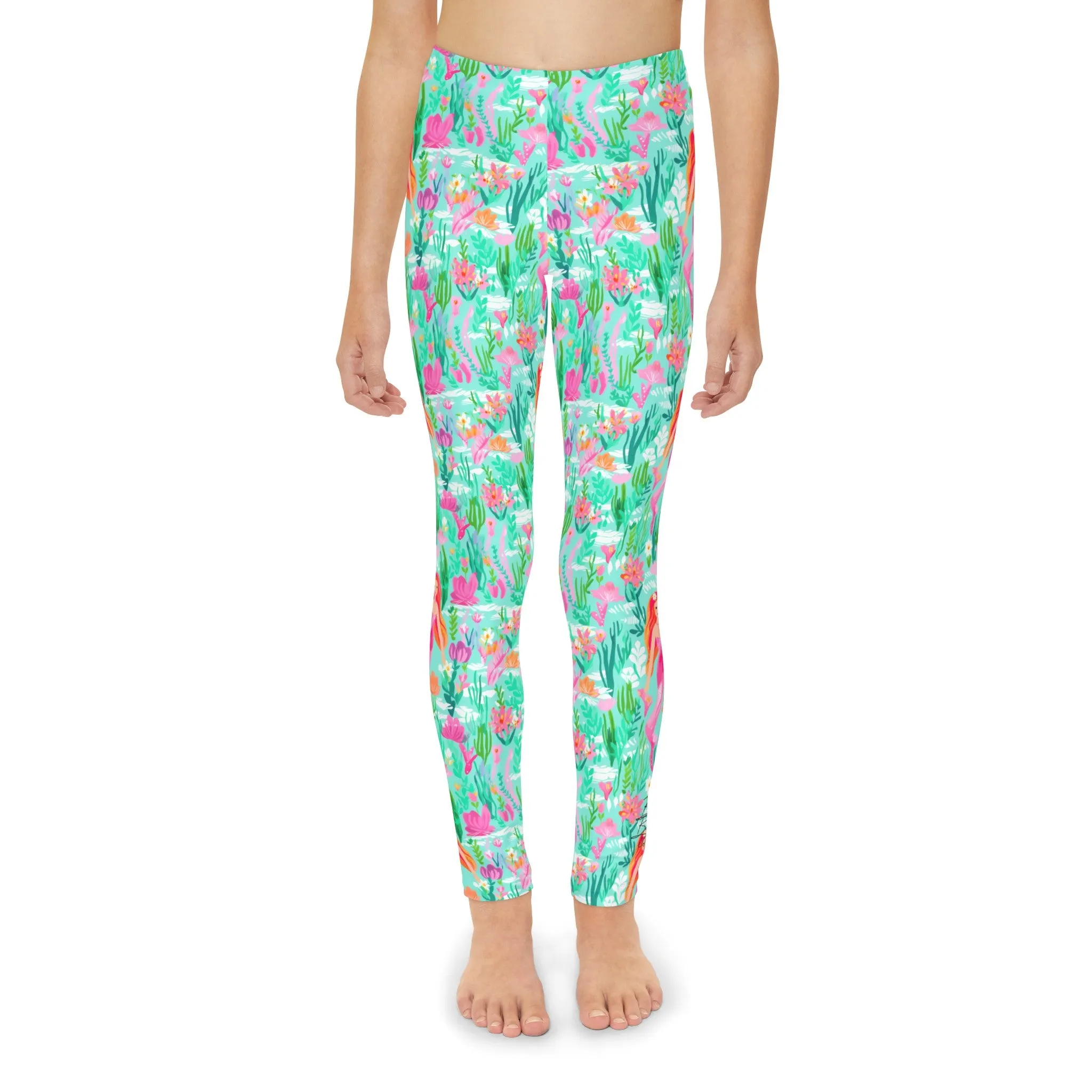 Mermaid Lagoon Leggings-Youth Full-Length Leggings