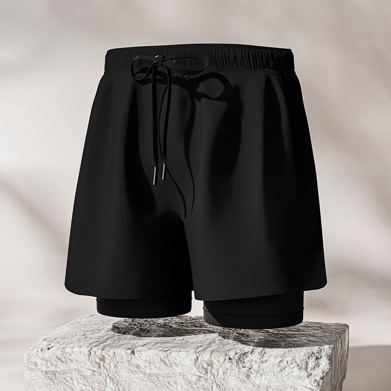 Professional men's double-layer boxer shorts suit🛒