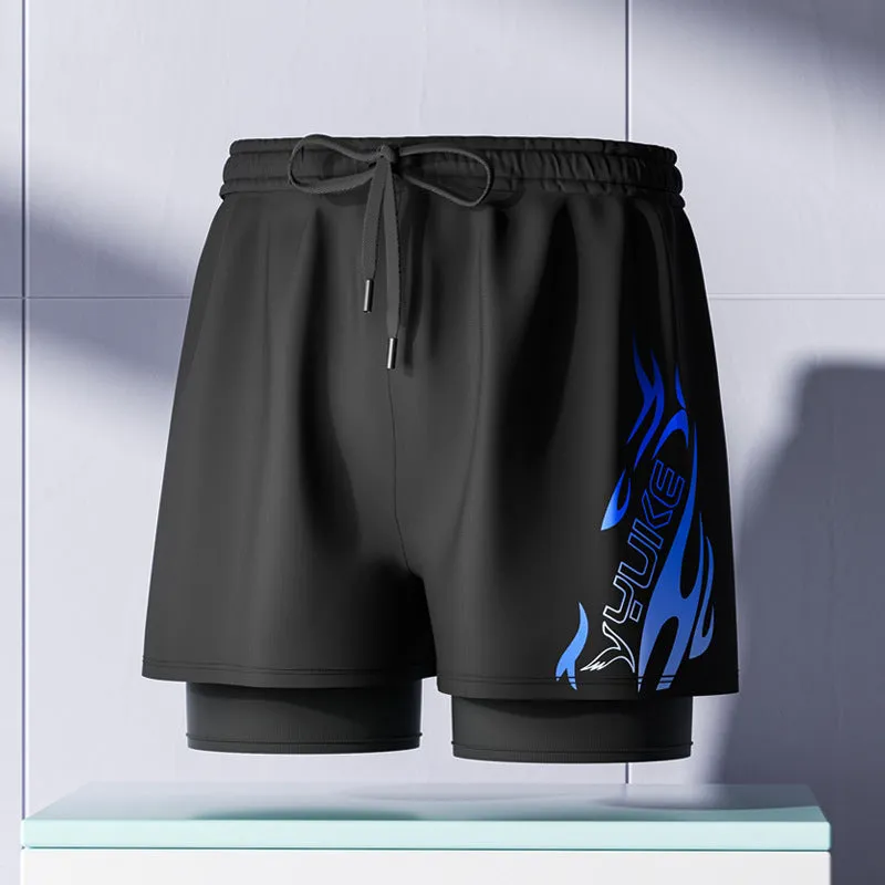 Professional men's double-layer boxer shorts suit🛒
