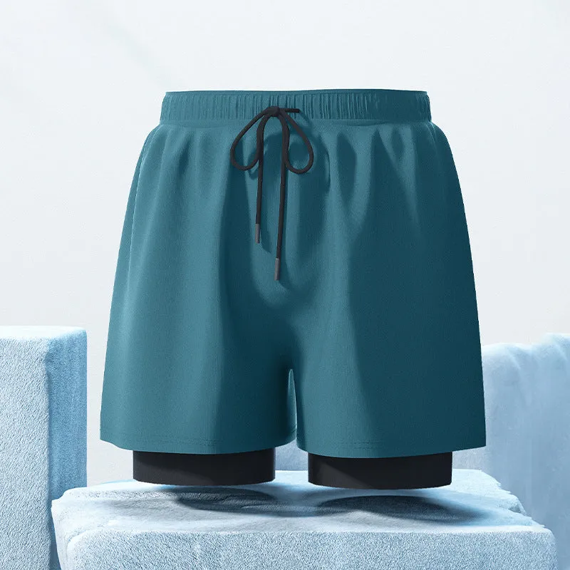 Professional men's double-layer boxer shorts suit🛒