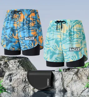 Professional men's double-layer boxer shorts suit🛒