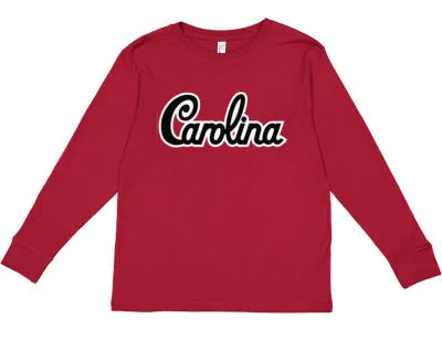 South Carolina Gamecocks Script Long Sleeve Tee- Youth/Garnet
