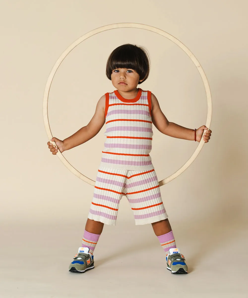 Tenby Board Shorts Orchid Stripe - Child